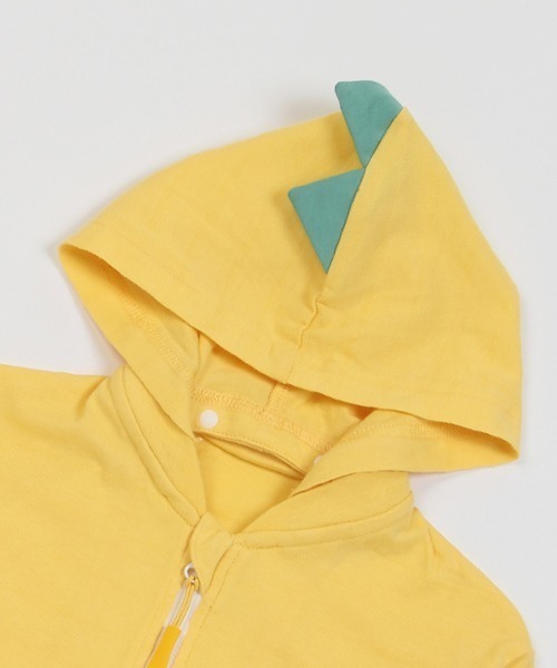 kladskap（クレードスコープ）の「恐竜長袖ジップパーカ（パーカー・キッズ・マスタード/サックスブルー・130cm/90cm/120cm/110cm/80ｃｍ/100cm）」の15枚目の写真