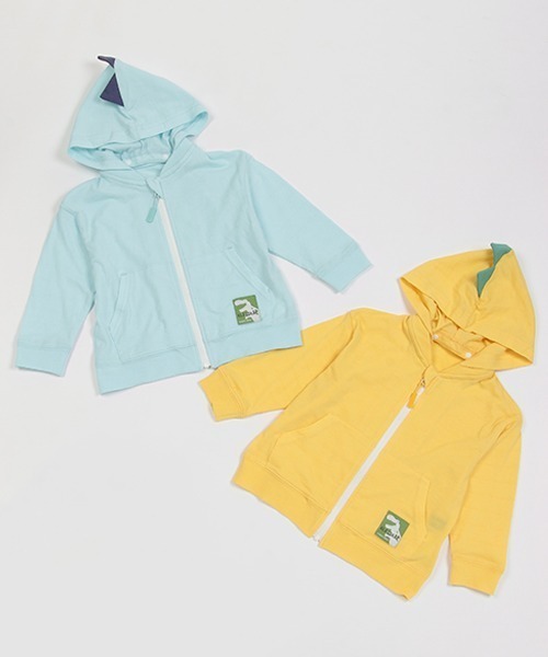 kladskap（クレードスコープ）の「恐竜長袖ジップパーカ（パーカー・キッズ・マスタード/サックスブルー・130cm/90cm/120cm/110cm/80ｃｍ/100cm）」の13枚目の写真