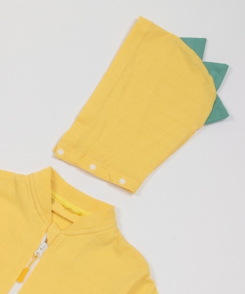 kladskap（クレードスコープ）の「恐竜長袖ジップパーカ（パーカー・キッズ・マスタード/サックスブルー・130cm/90cm/120cm/110cm/80ｃｍ/100cm）」の10枚目の写真