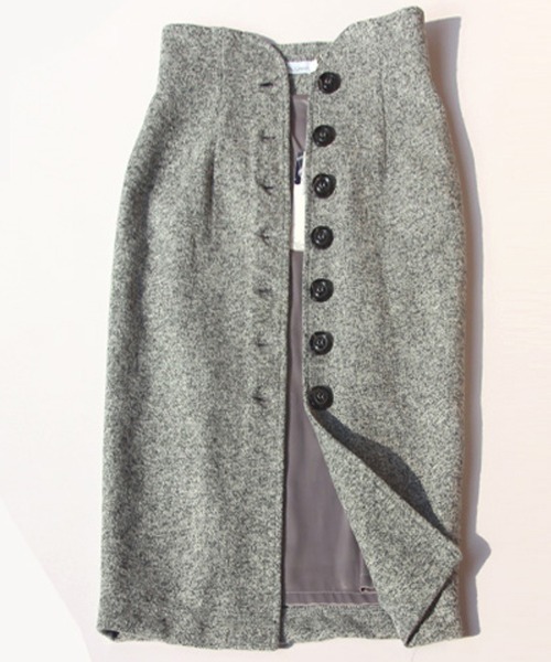 COCOMOMO(ココモモ)の「ペンシルスカート ミモレ丈 ハートカット(スカート・レディース・グレー/ダークグレー・S/M/L/XL)」の10枚目の写真