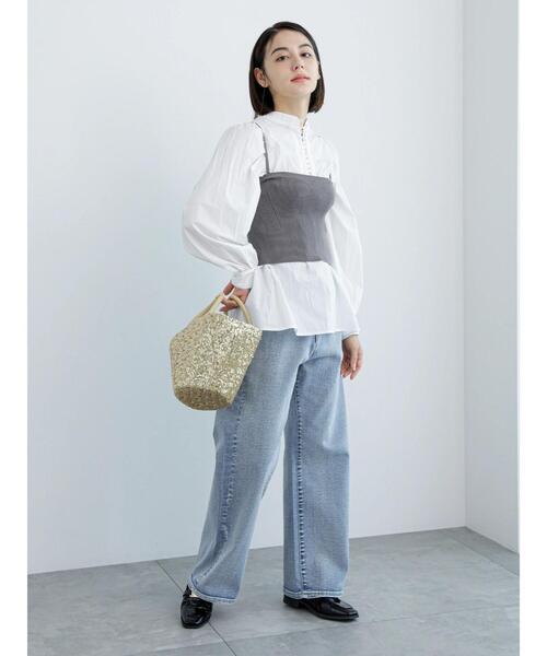 Te chichi（テチチ）の「取り外しストラップ付ニットビスチェ（ニット/セーター・レディース・シルバー/ブラック/チャコールグレー・F）」の12枚目の写真