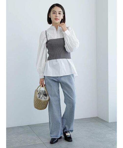 Te chichi（テチチ）の「取り外しストラップ付ニットビスチェ（ニット/セーター・レディース・シルバー/ブラック/チャコールグレー・F）」の14枚目の写真