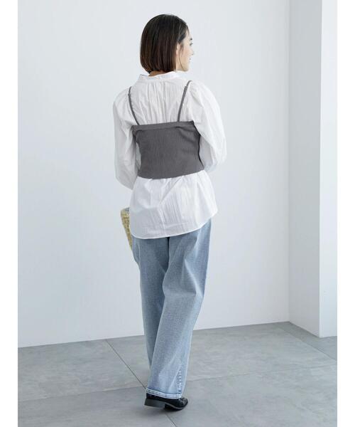 Te chichi（テチチ）の「取り外しストラップ付ニットビスチェ（ニット/セーター・レディース・シルバー/ブラック/チャコールグレー・F）」の16枚目の写真