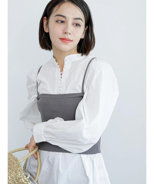 Te chichi（テチチ）の「取り外しストラップ付ニットビスチェ（ニット/セーター・レディース・シルバー/ブラック/チャコールグレー・F）」の18枚目の写真