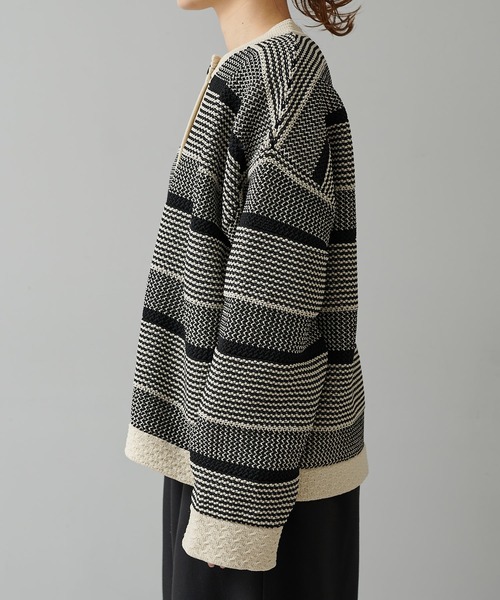 PUAL CE CIN（ピュアルセシン）の「ミックスジャガードカーディガン（カーディガン/ボレロ・レディース・ブラック系その他/ホワイト系その他・FREE）」の17枚目の写真