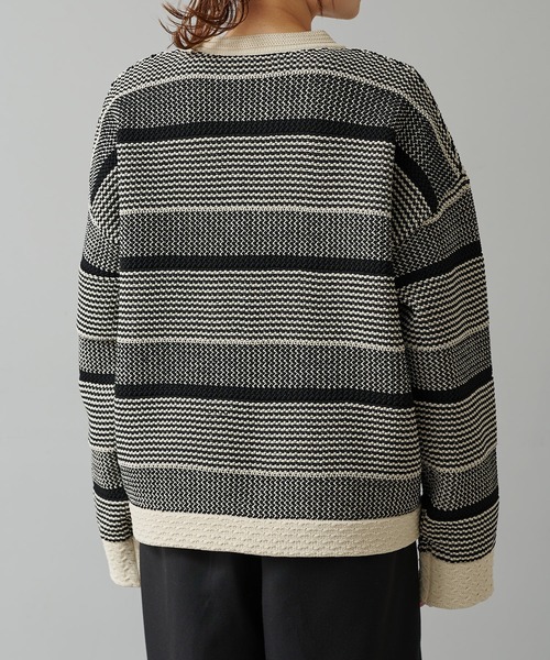 PUAL CE CIN（ピュアルセシン）の「ミックスジャガードカーディガン（カーディガン/ボレロ・レディース・ブラック系その他/ホワイト系その他・FREE）」の18枚目の写真