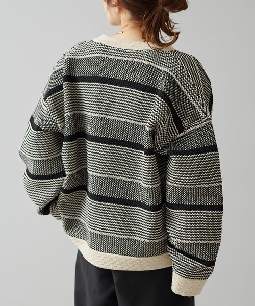 PUAL CE CIN（ピュアルセシン）の「ミックスジャガードカーディガン（カーディガン/ボレロ・レディース・ブラック系その他/ホワイト系その他・FREE）」の12枚目の写真