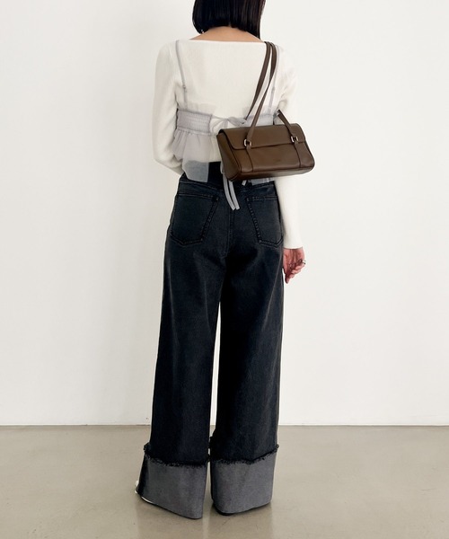 Heather(ヘザー)の「ベーシックロールアップデニムパンツ 105070(デニムパンツ・レディース・グレー/ブルー・S/M)」の18枚目の写真