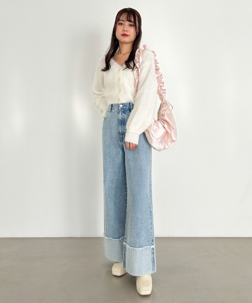 Heather(ヘザー)の「ベーシックロールアップデニムパンツ 105070(デニムパンツ・レディース・グレー/ブルー・S/M)」の19枚目の写真