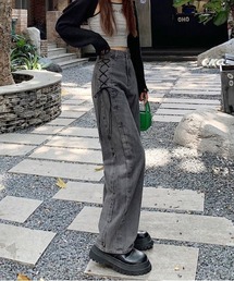 ▲SIDE RIBBON DENIM PANTS / サイドリボンデニムパンツ