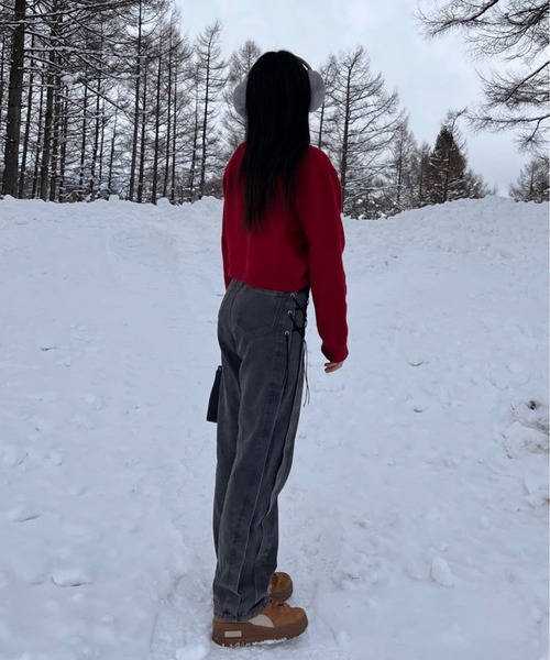 パンツ POPPY MANY RIBBON DENIM PANTS POPPY MANY RIBBON DENIM PANTS