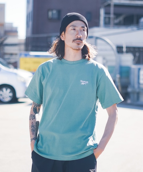 Reebok（リーボック）の「【Reebok/リーボック】レギュラーTシャツ/半袖ワンポイントロゴTシャツ（Tシャツ/カットソー・メンズ・グリーン系その他/グリーン/グレー系その他2/ホワイト/ダークブルー・MEDIUM/X-LARGE/LARGE/SMALL）」の5枚目の写真