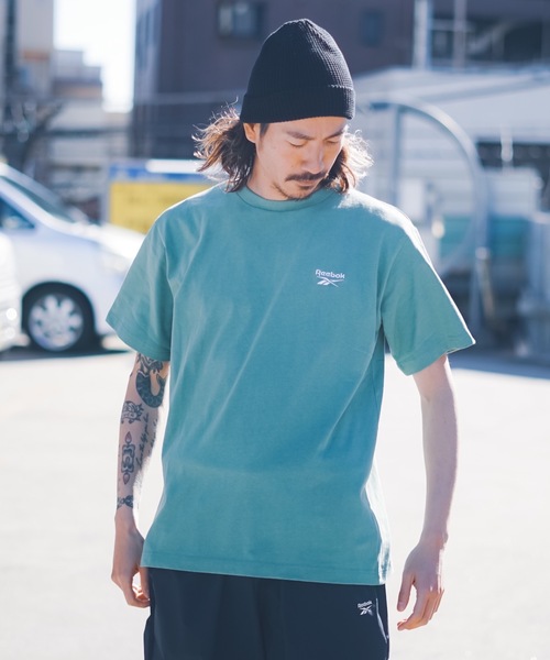 Reebok（リーボック）の「【Reebok/リーボック】レギュラーTシャツ/半袖ワンポイントロゴTシャツ（Tシャツ/カットソー・メンズ・グリーン系その他/グリーン/グレー系その他2/ホワイト/ダークブルー・MEDIUM/X-LARGE/LARGE/SMALL）」の8枚目の写真