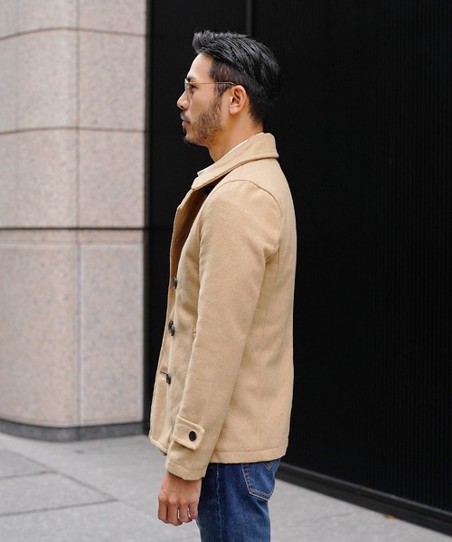 jiggys shop（ジギーズショップ）の「ダブルブレスト メルトン コート（その他アウター・メンズ・ブラック/キャメル・MEDIUM/LARGE）」の7枚目の写真