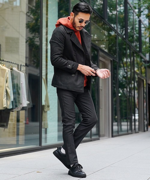 jiggys shop（ジギーズショップ）の「ダブルブレスト メルトン コート（その他アウター・メンズ・ブラック/キャメル・MEDIUM/LARGE）」の8枚目の写真