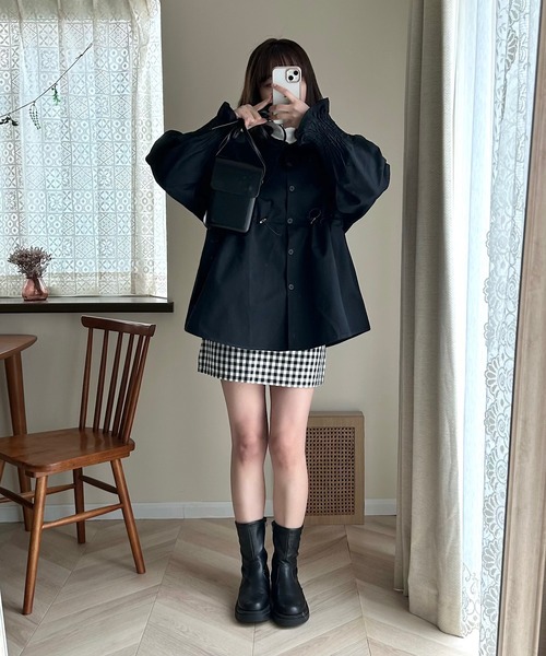 Cham.（チャム）の「オーバーサイズビッグカラージャケット（その他アウター・レディース・ブラック・F）」の20枚目の写真