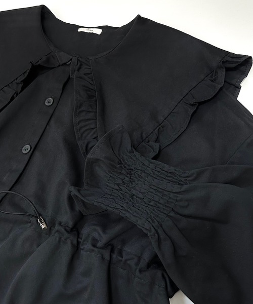 Cham.（チャム）の「オーバーサイズビッグカラージャケット（その他アウター・レディース・ブラック・F）」の9枚目の写真