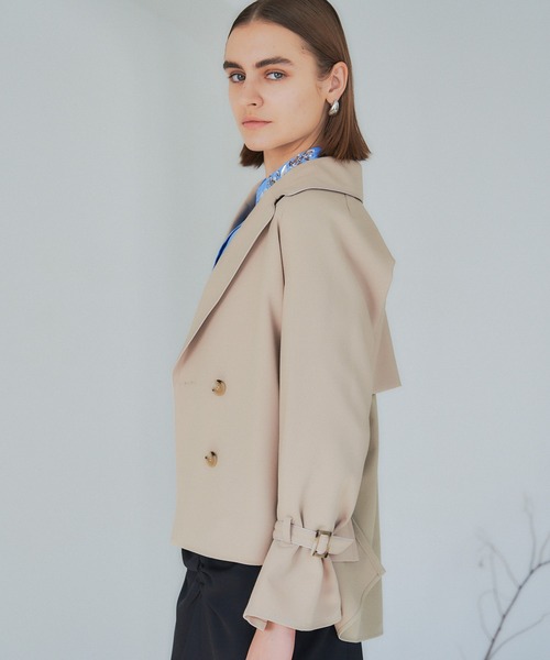 YECCA VECCA（イェッカヴェッカ）の「ショートトレンチコート（トレンチコート・レディース・アイボリー/ベージュ/ネイビー・FREE）」の21枚目の写真