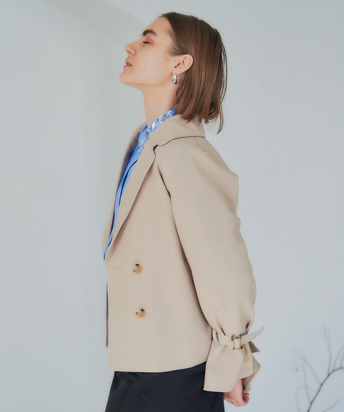 YECCA VECCA（イェッカヴェッカ）の「ショートトレンチコート（トレンチコート・レディース・アイボリー/ベージュ/ネイビー・FREE）」の18枚目の写真