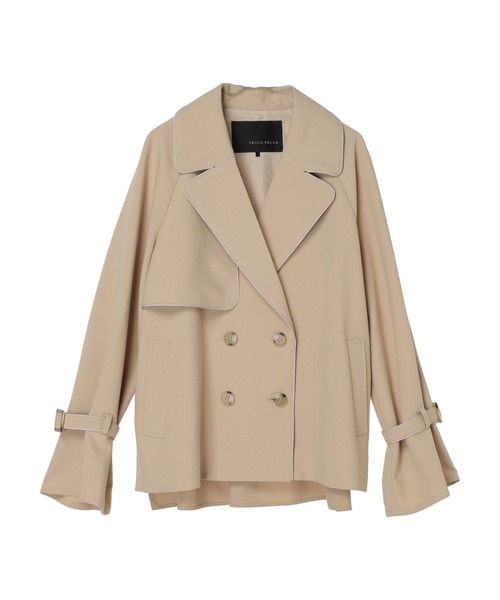 YECCA VECCA（イェッカヴェッカ）の「ショートトレンチコート（トレンチコート・レディース・アイボリー/ベージュ/ネイビー・FREE）」の22枚目の写真