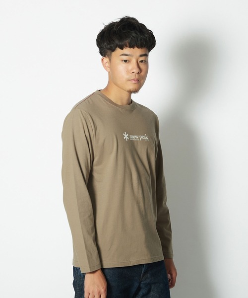 Snow Peak（スノーピーク）の「Soft Cotton Logo Long Sleeve T-Shirt（Tシャツ/カットソー・メンズ・ブルー系その他/ベージュ/ブラック/ホワイト/オレンジ・S/M/L/XL/XXL/1）」の3枚目の写真