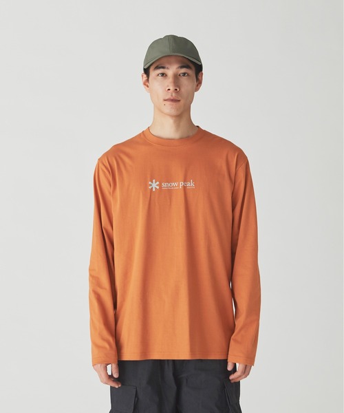 Snow Peak（スノーピーク）の「Soft Cotton Logo Long Sleeve T-Shirt（Tシャツ/カットソー・メンズ・ブルー系その他/ベージュ/ブラック/ホワイト/オレンジ・S/M/L/XL/XXL/1）」の5枚目の写真