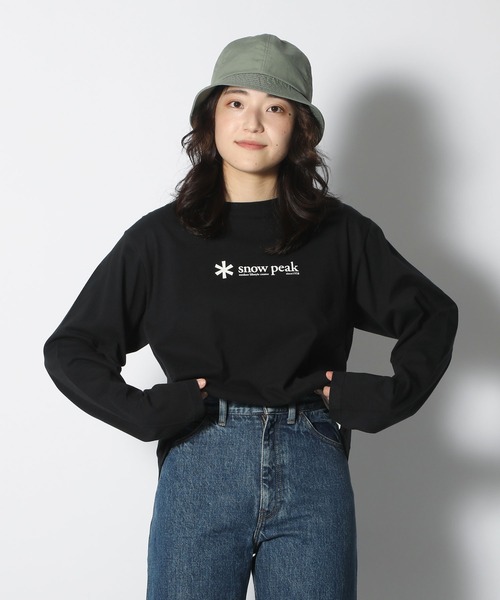 Snow Peak（スノーピーク）の「Soft Cotton Logo Long Sleeve T-Shirt（Tシャツ/カットソー・メンズ・ブルー系その他/ベージュ/ブラック/ホワイト/オレンジ・S/M/L/XL/XXL/1）」の2枚目の写真