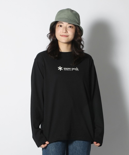 Snow Peak（スノーピーク）の「Soft Cotton Logo Long Sleeve T-Shirt（Tシャツ/カットソー・メンズ・ブルー系その他/ベージュ/ブラック/ホワイト/オレンジ・S/M/L/XL/XXL/1）」の6枚目の写真