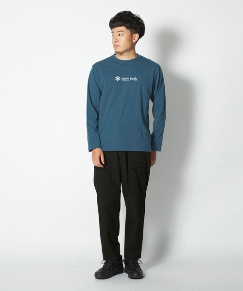 Snow Peak（スノーピーク）の「Soft Cotton Logo Long Sleeve T-Shirt（Tシャツ/カットソー・メンズ・ブルー系その他/ベージュ/ブラック/ホワイト/オレンジ・S/M/L/XL/XXL/1）」の11枚目の写真
