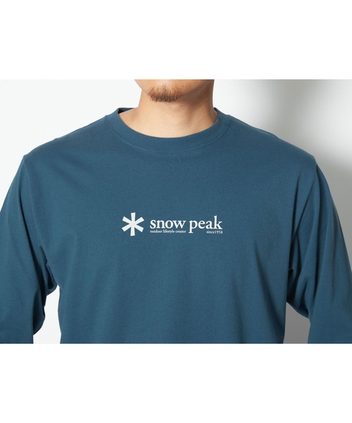 Snow Peak（スノーピーク）の「Soft Cotton Logo Long Sleeve T-Shirt（Tシャツ/カットソー・メンズ・ブルー系その他/ベージュ/ブラック/ホワイト/オレンジ・S/M/L/XL/XXL/1）」の20枚目の写真