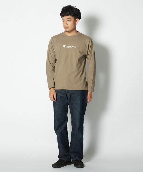 Snow Peak（スノーピーク）の「Soft Cotton Logo Long Sleeve T-Shirt（Tシャツ/カットソー・メンズ・ブルー系その他/ベージュ/ブラック/ホワイト/オレンジ・S/M/L/XL/XXL/1）」の10枚目の写真