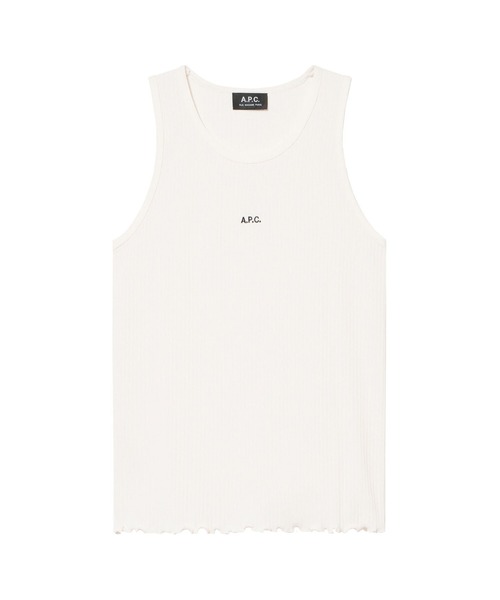 A.P.C.(アーペーセー)の「DEBARDEUR APC F 24P JPS(タンクトップ・レディース・ブラック/ホワイト・M/S)」の1枚目の写真