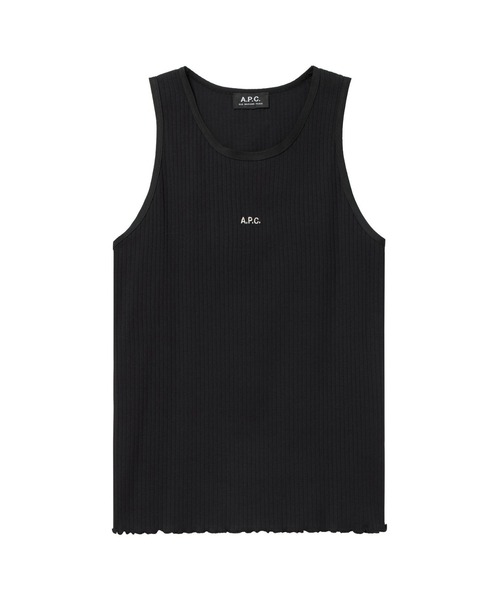 A.P.C.(アーペーセー)の「DEBARDEUR APC F 24P JPS(タンクトップ・レディース・ブラック/ホワイト・M/S)」の2枚目の写真