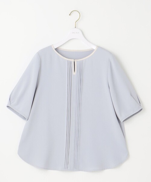 ANY SIS（エニィスィス）の「【洗える】フロントタックバイカラー ブラウス（シャツ/ブラウス・レディース・スカイブルー系/アイボリー系/ホワイト系・2）」の8枚目の写真