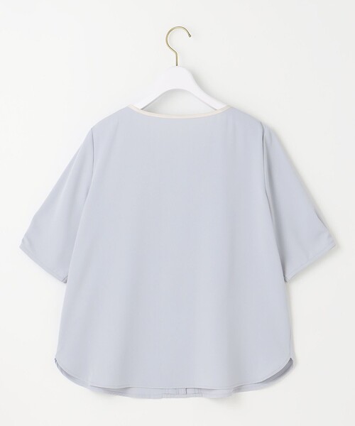 ANY SIS（エニィスィス）の「【洗える】フロントタックバイカラー ブラウス（シャツ/ブラウス・レディース・スカイブルー系/アイボリー系/ホワイト系・2）」の9枚目の写真