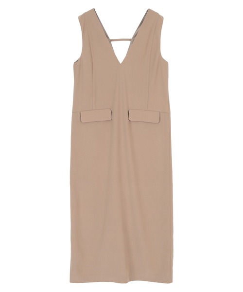 FOXYEY ベージュ Vネックワンピース FOXYEY ベージュ Vネック