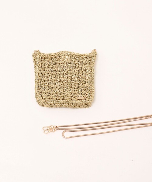 NOLLEY’S(ノーリーズ)の「メタリック編みポシェット(ショルダーバッグ・レディース・ゴールド/シルバー・FREE)」の6枚目の写真