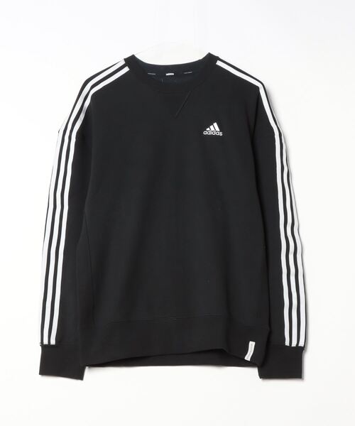adidas（アディダス）の「アディダス adidas M ESS+ 3ST クルースウェット（スウェット・メンズ・ブラック/グレー・LL/3L/S/M/L）」の2枚目の写真