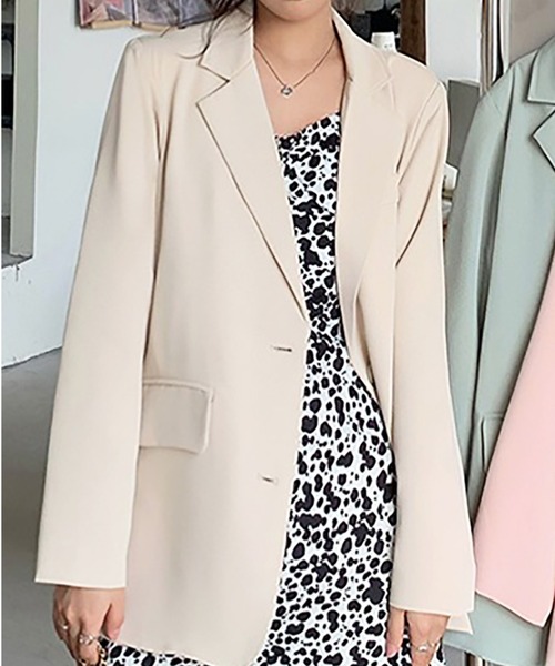 Bifrost(ビフレスト)の「ジャケット(テーラードジャケット・レディース・ベージュ/ブラック/グリーン・L/M/S)」の3枚目の写真