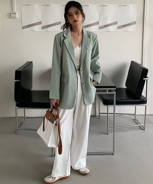 Bifrost(ビフレスト)の「ジャケット(テーラードジャケット・レディース・ベージュ/ブラック/グリーン・L/M/S)」の4枚目の写真