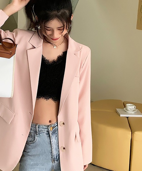 Bifrost(ビフレスト)の「ジャケット(テーラードジャケット・レディース・ベージュ/ブラック/グリーン・L/M/S)」の6枚目の写真