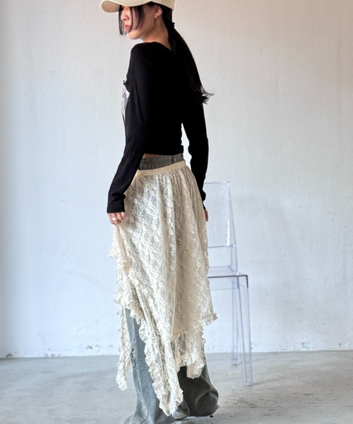 Y2K SYNAPSE FACTORY（ワイツーケー シナプスファクトリー）の「メタルリボンTS（Tシャツ/カットソー・レディース・ブラック/ピンク・FREE）」の14枚目の写真