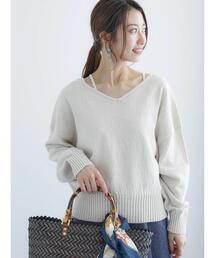 Te chichi | ブークレVネックオーバーニット(ニット/セーター)