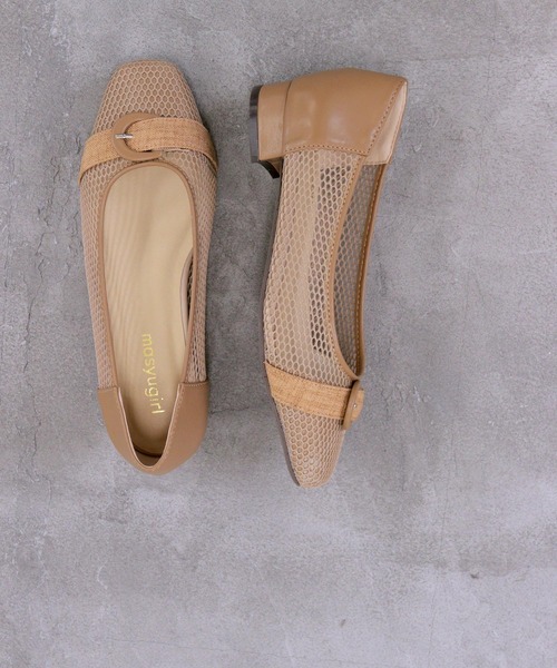 masyugirl(マシュガール)の「【4E幅広・大きいサイズ】2.5cmヒール メッシュパンプス(パンプス・レディース・ブラック/アイボリー/ブラウン・23.5cm/24.0cm/24.5cm/25.0cm/25.5cm/26.0cm/26.5cm)」の3枚目の写真
