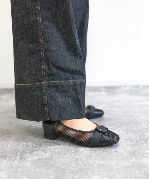 masyugirl(マシュガール)の「【4E幅広・大きいサイズ】2.5cmヒール メッシュパンプス(パンプス・レディース・ブラック/アイボリー/ブラウン・23.5cm/24.0cm/24.5cm/25.0cm/25.5cm/26.0cm/26.5cm)」の5枚目の写真