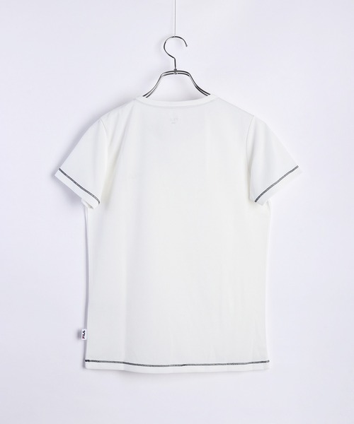 FILA（フィラ）の「FILA 吸水速乾 ダブルメッシュ 半袖Ｔシャツ（Tシャツ/カットソー・レディース・オレンジ/ネイビー/ブラック/ピンク/ホワイト・M/L）」の7枚目の写真