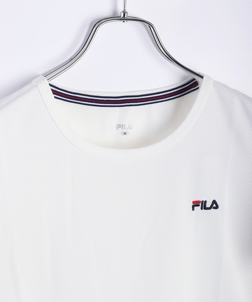 FILA（フィラ）の「FILA 吸水速乾 ダブルメッシュ 半袖Ｔシャツ（Tシャツ/カットソー・レディース・オレンジ/ネイビー/ブラック/ピンク/ホワイト・M/L）」の12枚目の写真