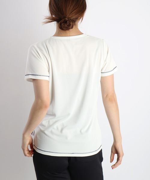 FILA（フィラ）の「FILA 吸水速乾 ダブルメッシュ 半袖Ｔシャツ（Tシャツ/カットソー・レディース・オレンジ/ネイビー/ブラック/ピンク/ホワイト・M/L）」の18枚目の写真