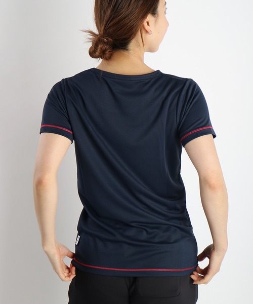 FILA（フィラ）の「FILA 吸水速乾 ダブルメッシュ 半袖Ｔシャツ（Tシャツ/カットソー・レディース・オレンジ/ネイビー/ブラック/ピンク/ホワイト・M/L）」の22枚目の写真