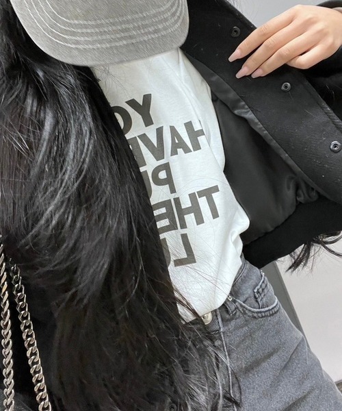 cuorequal(クオレコール)の「英字ロンT(Tシャツ/カットソー・レディース・ホワイト・M/L)」の2枚目の写真